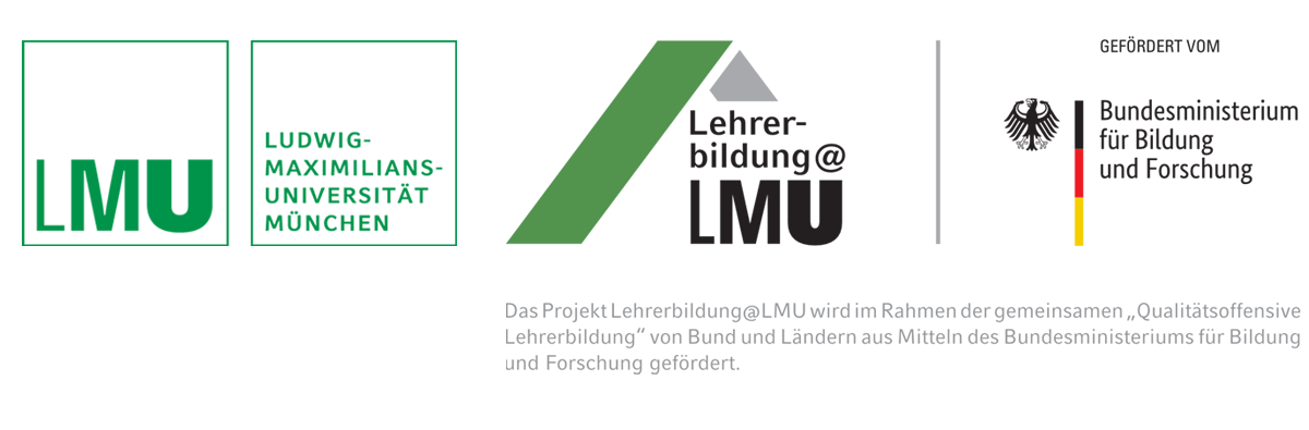 Logo: Lehrerbildung LMU und Bundesministerium für Bildung und Forschung